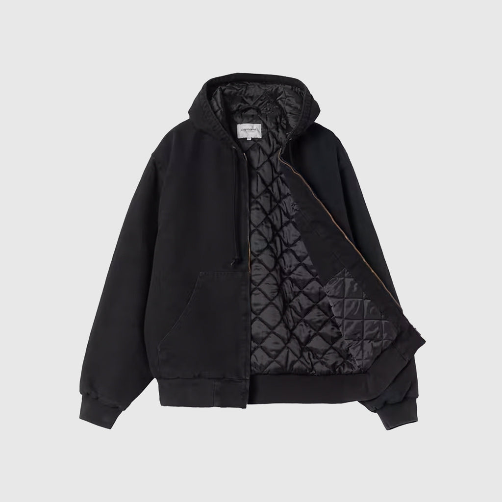 Carhartt WIP OG Active Jacket - Black Stone Canvas - Front Open