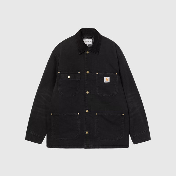 Carhartt WIP OG Chore Coat - Black / Black Stone Canvas - Front