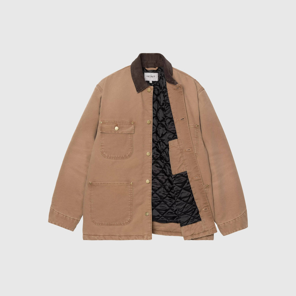 Carhartt WIP OG Chore Coat - Hamilton Brown / Tobacco Stone Canvas - Front Open