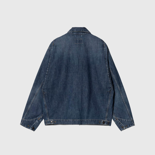 Carhartt WIP OG Detroit Jacket - Blue Dark Used Wash - Back
