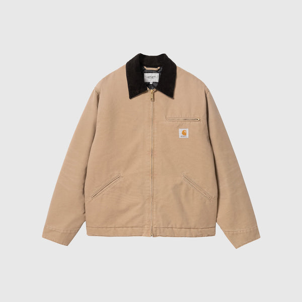 Carhartt WIP OG Detroit Jacket - Peanut / Black Aged Canvas - Front
