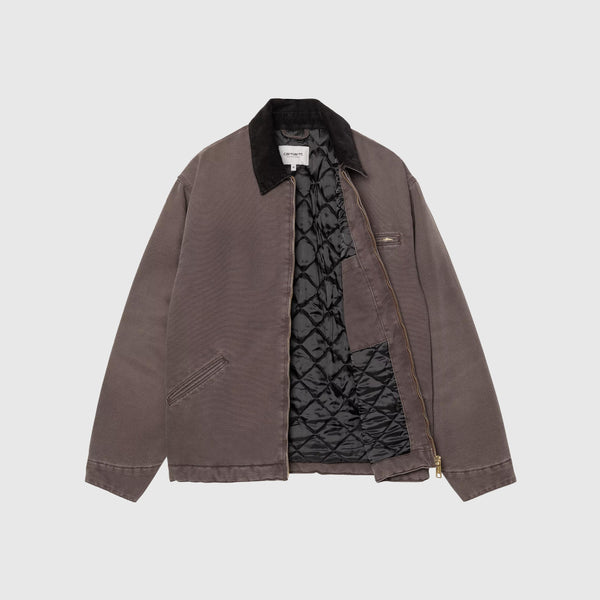 Carhartt WIP OG Detroit Jacket - Tobacco / Black Stone Canvas - Front Open