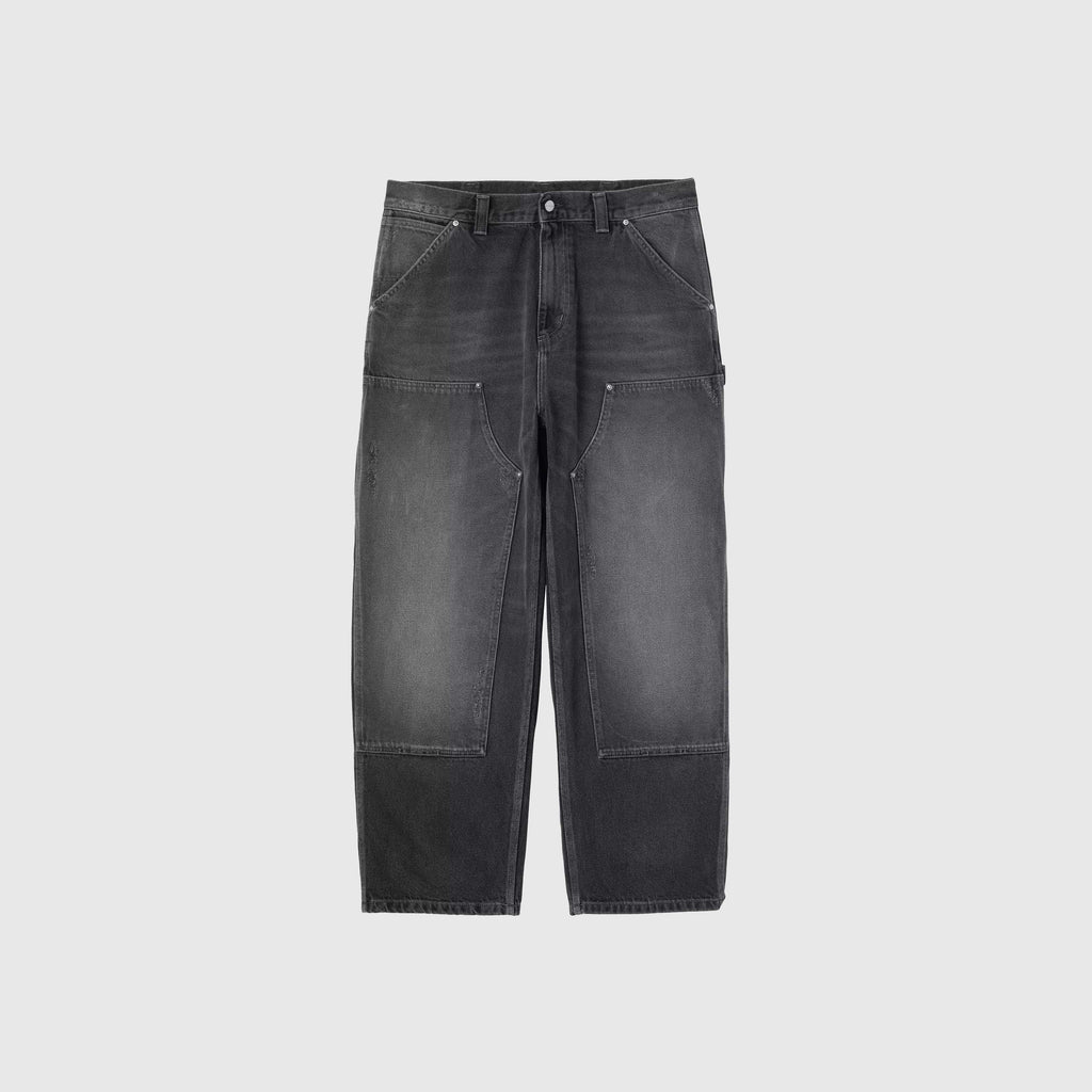 Carhartt WIP OG Double Knee Pant - Black Grind Wash - Front