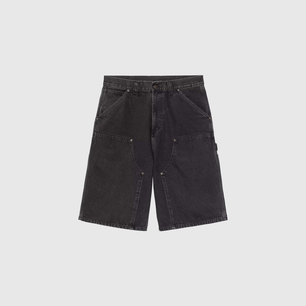 Carhartt WIP OG Double Knee Short - Black Stone Washed - Front