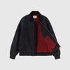Carhartt WIP OG Santa Fe Jacket - Black / Black Grind Wash - Front Open