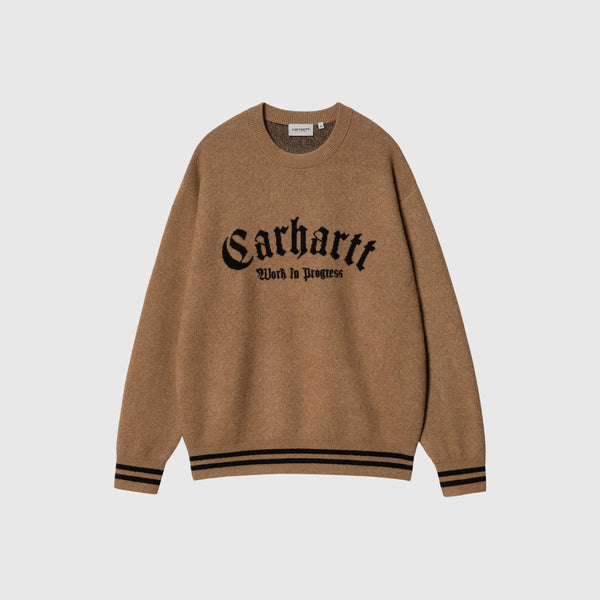 Carhartt WIP Onyx Sweat - Brown / Black - Front