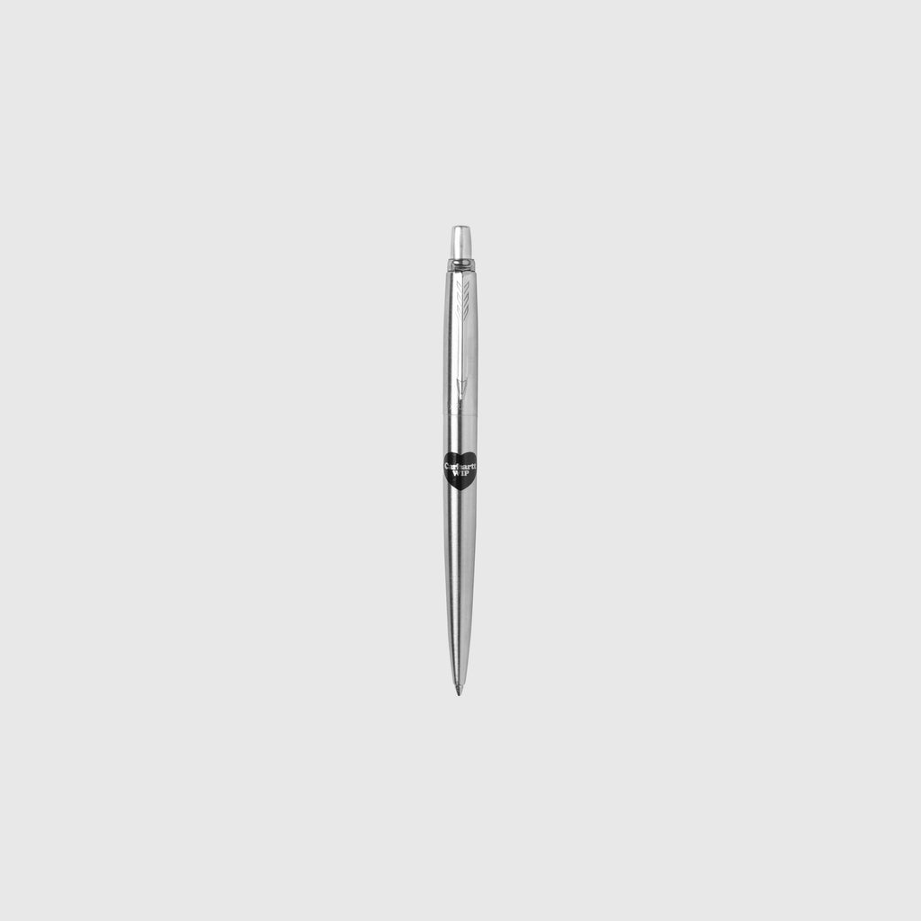 Carhartt WIP Parker Jotter Heart Ballpen - Silver - Front