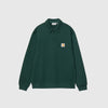 Carhartt WIP Polo Sweat - Dark Fir - Front