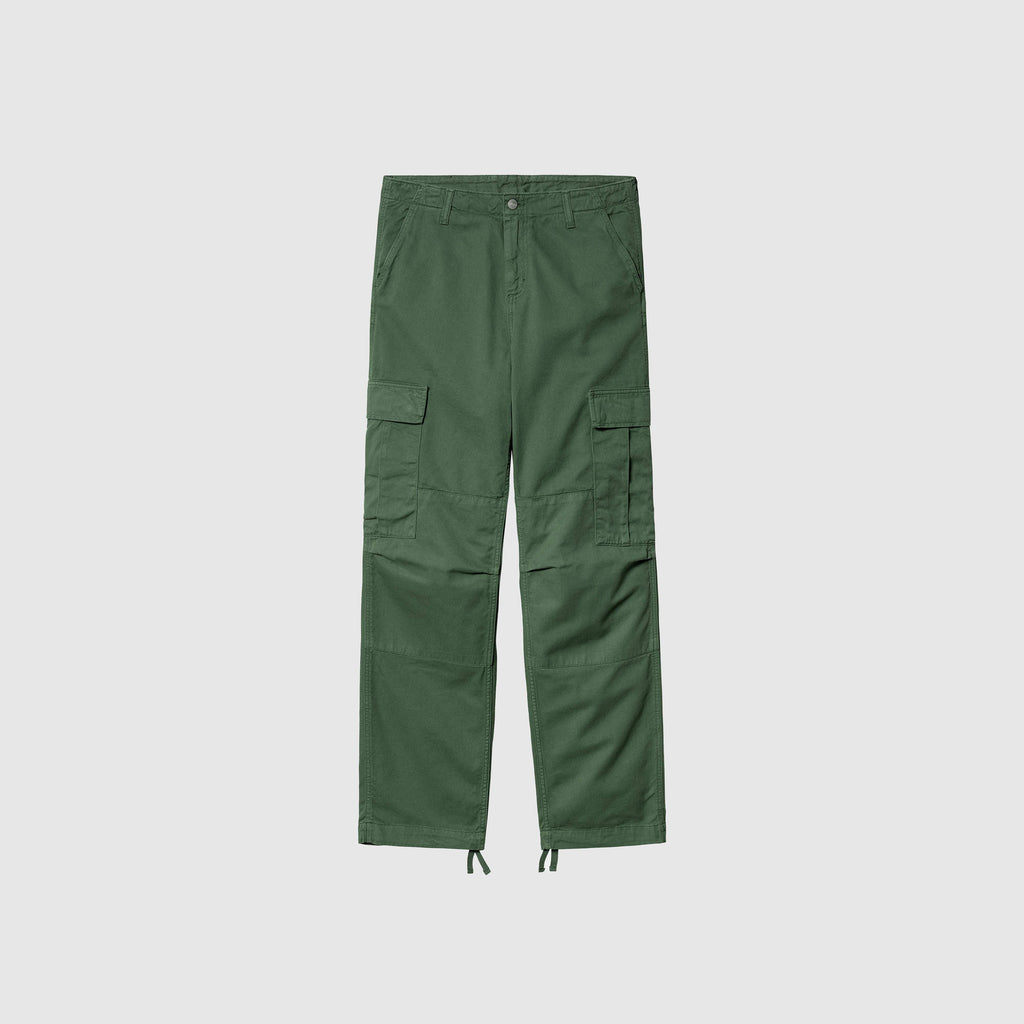 Carhartt WIP Regular Cargo Pant - Duck Green Garment Dyed - Front