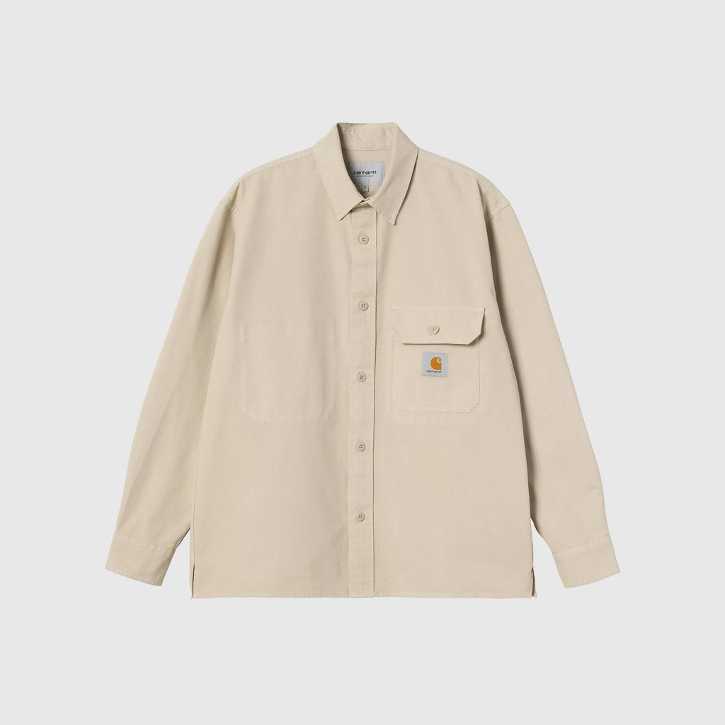 Carhartt WIP Reno Shirt Jacket - Fleur De Sel Garment Dyed - Front