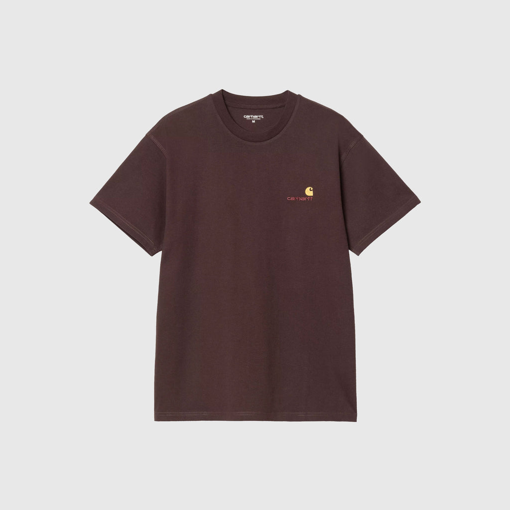 Carhartt WIP SS American Script Tee - Palisander - Front