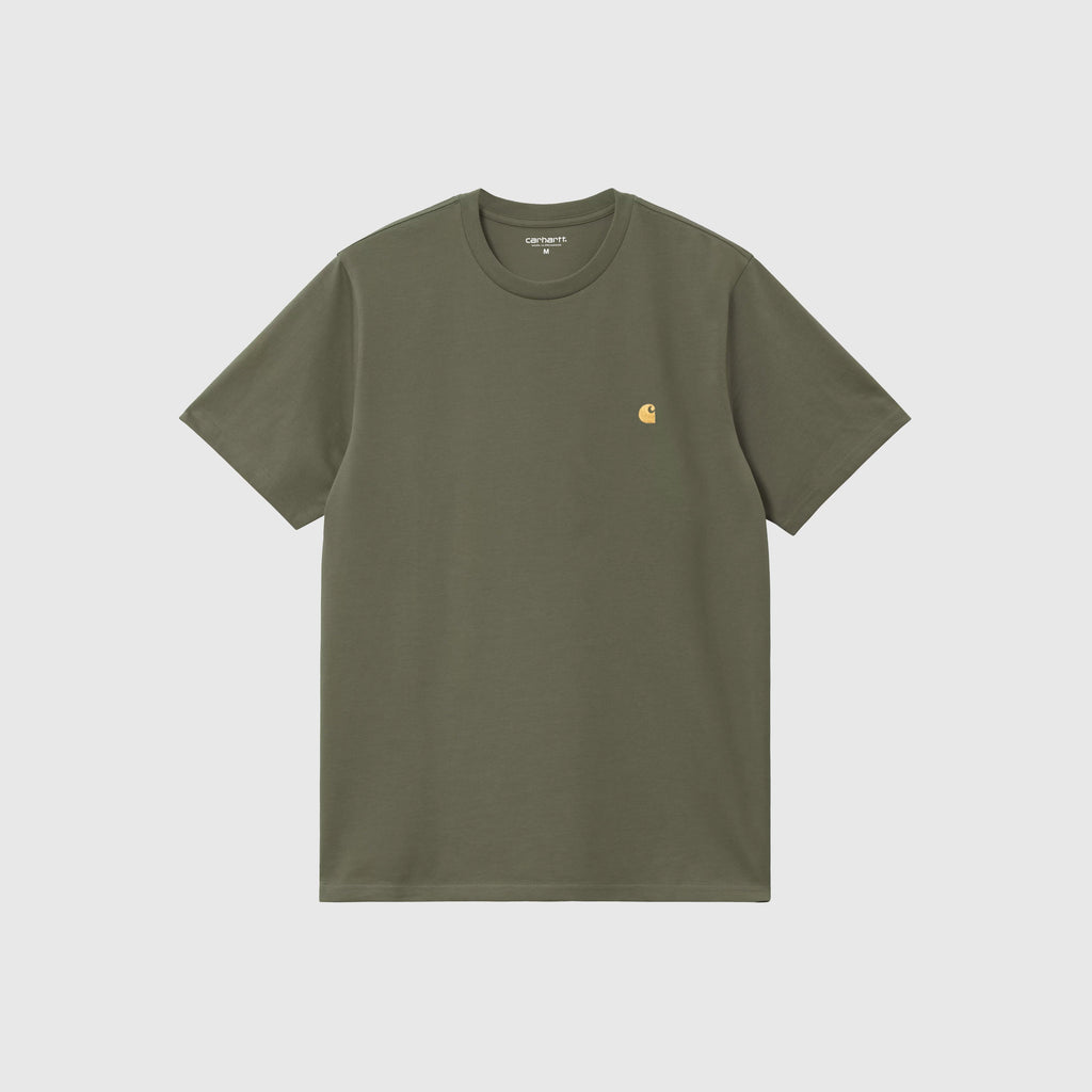 Carhartt WIP SS Chase Tee - Leaf / Gold - Front