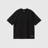 Carhartt WIP SS Link Script T Shirt - Black / White - Front