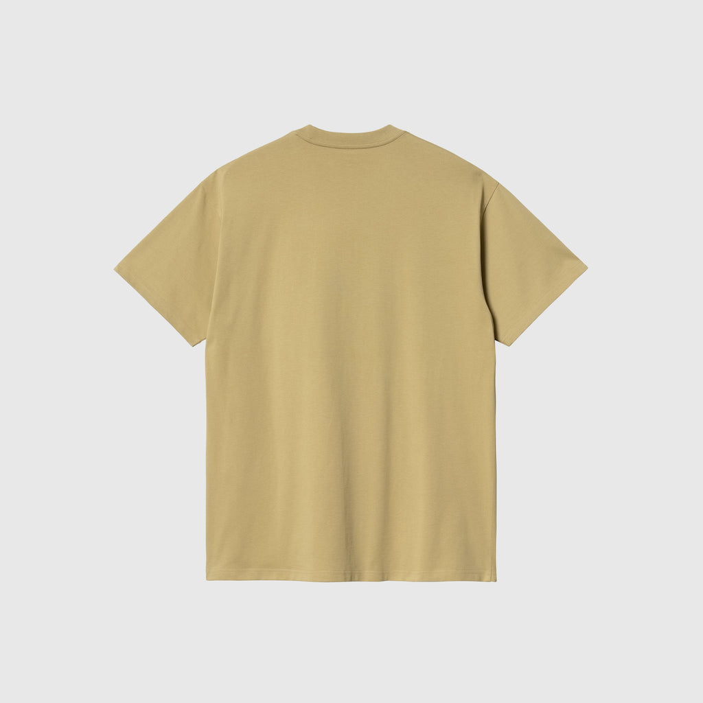 Carhartt WIP SS Script Embroidery Tee - Agate / White - Back