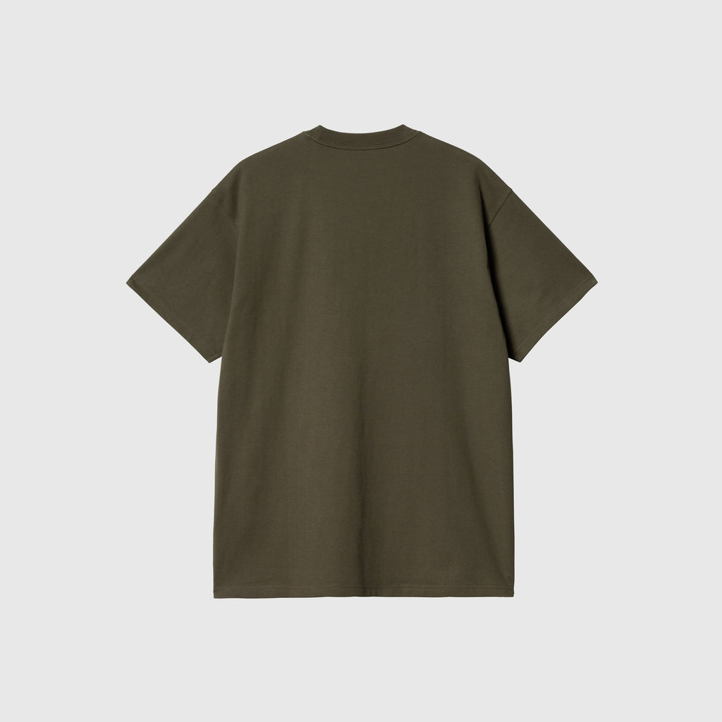 Carhartt WIP SS Script Embroidery Tee - Cypress / White - Back