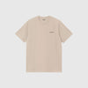 Carhartt WIP SS Script Embroidery Tee - Fleur De Sel / Black - Front