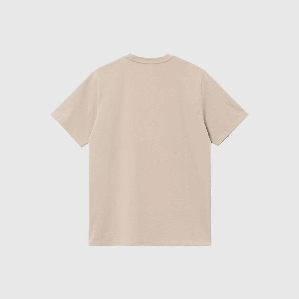 Carhartt WIP SS Script Embroidery Tee - Fleur De Sel / Black - Back