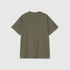 Carhartt WIP SS Script Embroidery Tee - Leaf / White - Back