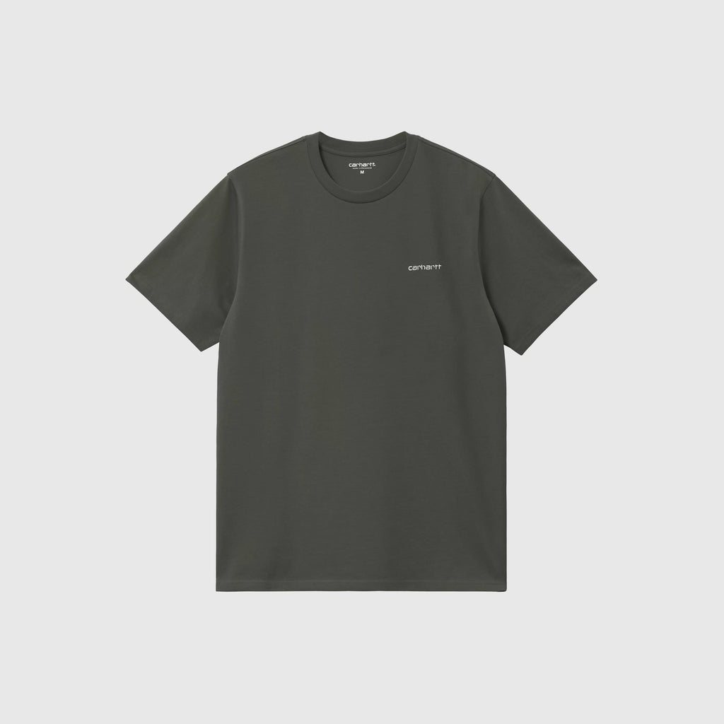 Carhartt WIP SS Script Embroidery Tee - Opuntia / White - Front