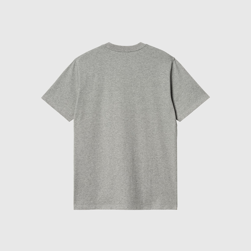 Carhartt WIP SS Script Tee - Grey Heather / Chervil - Back