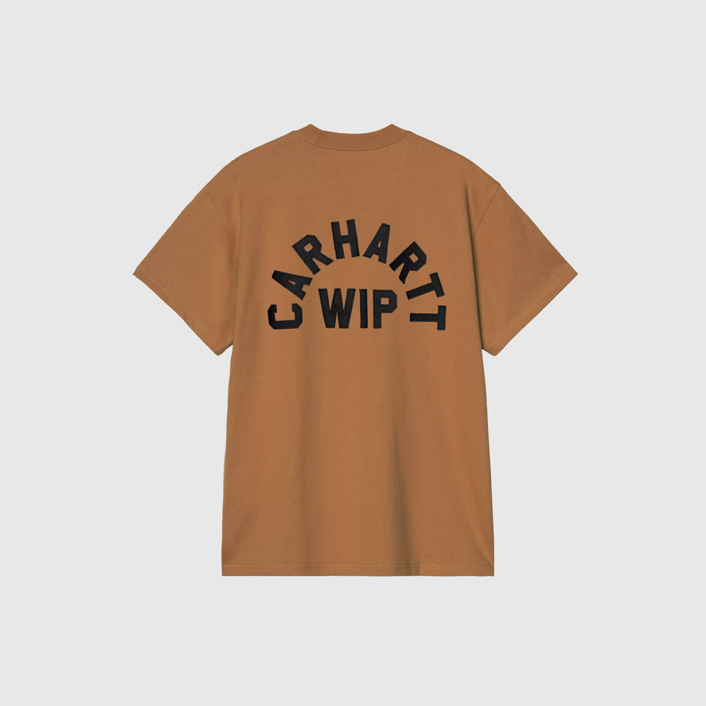 Carhartt WIP S/S Arch Script T-Shirt - WIP H Brown / Black - Back