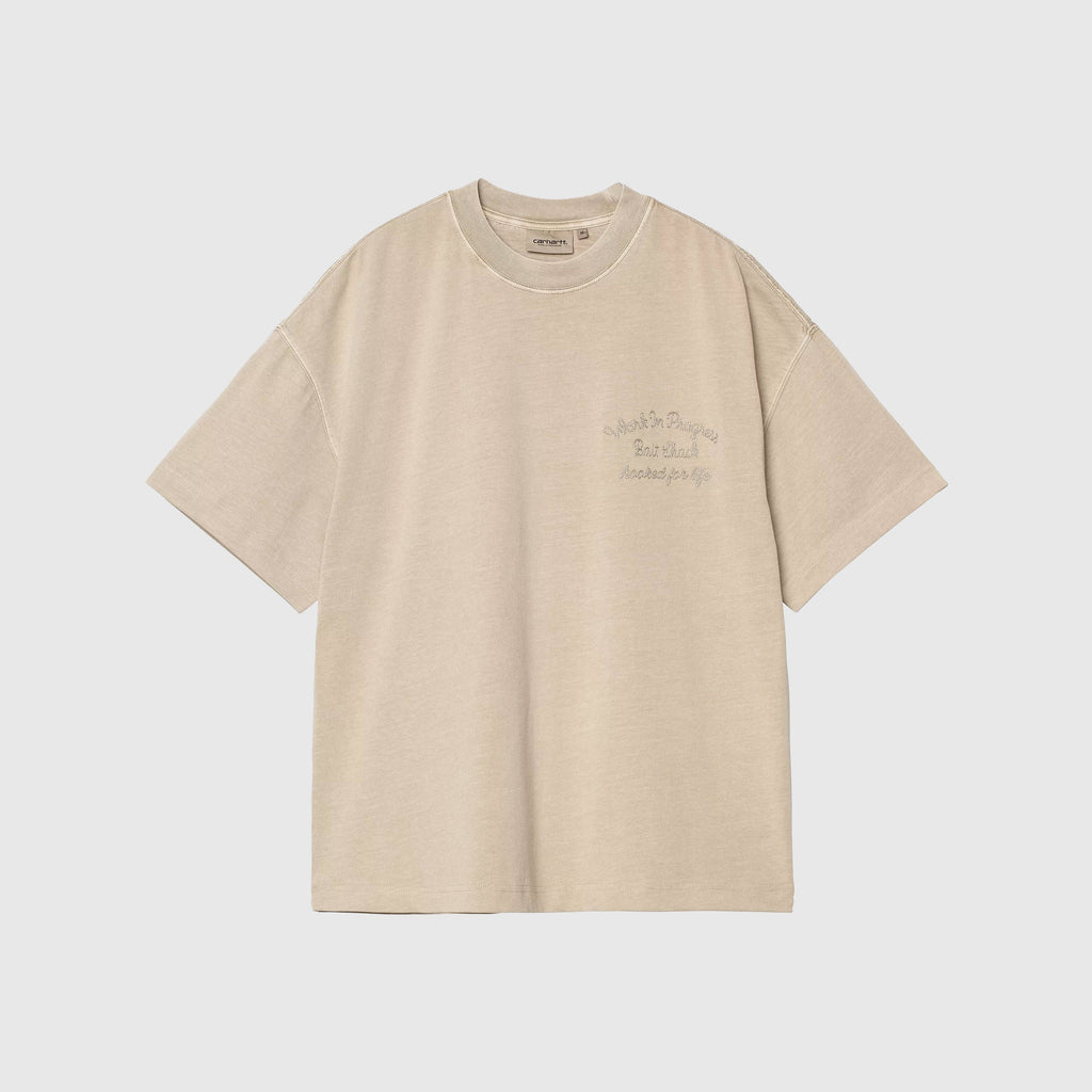 Carhartt WIP S/S Bait Shack Tee - Wall Garment Dyed - Front