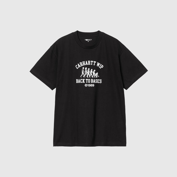 Carhartt WIP S/S Basics Tee - Black / White - Front