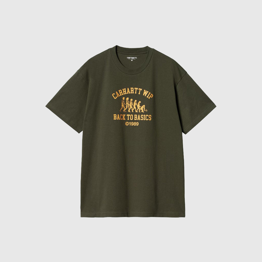 Carhartt WIP S/S Basics Tee - Office Green - Front