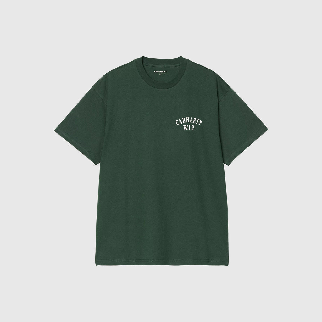 Carhartt WIP S/S Cabinetry T Shirt - Conifer / White - Front