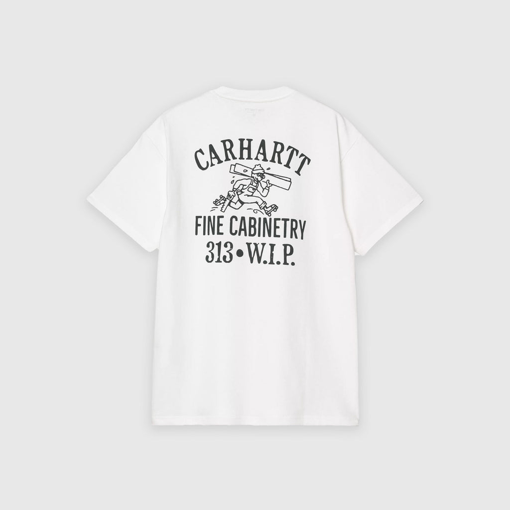 Carhartt WIP S/S Cabinetry T Shirt - White / Black - Back