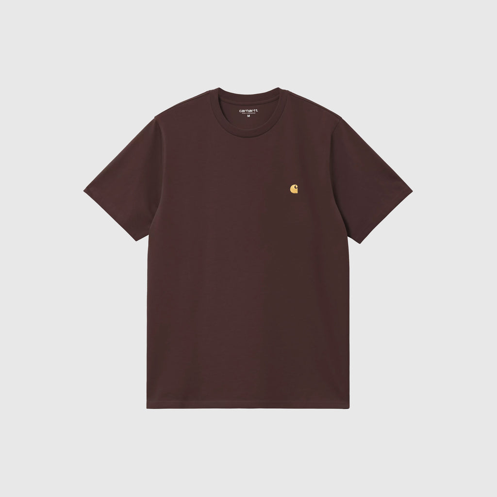 Carhartt WIP S/S Chase T-Shirt - Palisander / Gold - Front
