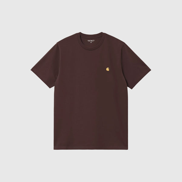 Carhartt WIP S/S Chase T-Shirt - Palisander / Gold - Front