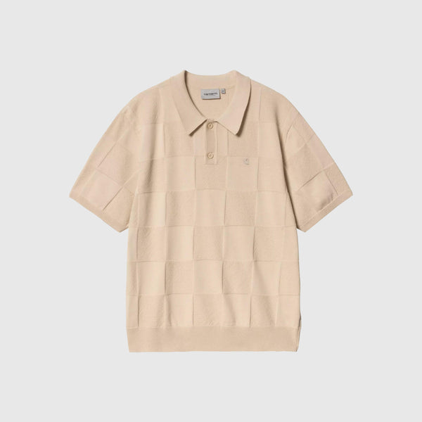 Carhartt WIP S/S Checker Polo - Fleur De Sel - Front