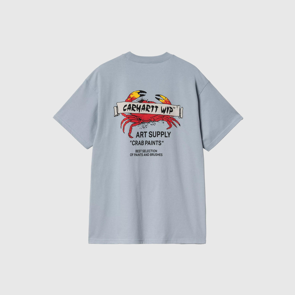 Carhartt WIP S/S Crab Paint Tee - Frosted Blue - Back