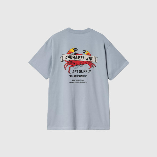 Carhartt WIP S/S Crab Paint Tee - Frosted Blue - Back