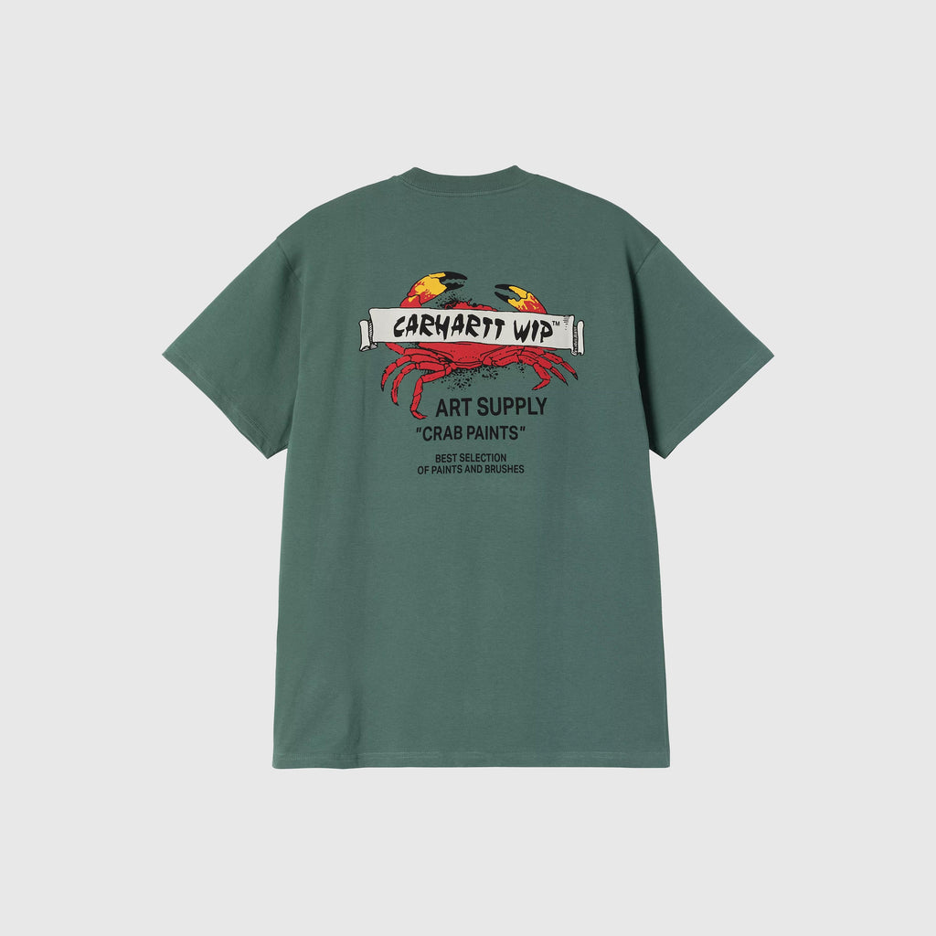 Carhartt WIP S/S Crab Paint Tee - Silver Pine - Back