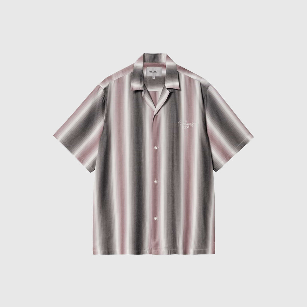 Carhartt WIP S/S Dashner Shirt - Dashner Stripe / Graphite / White - Front