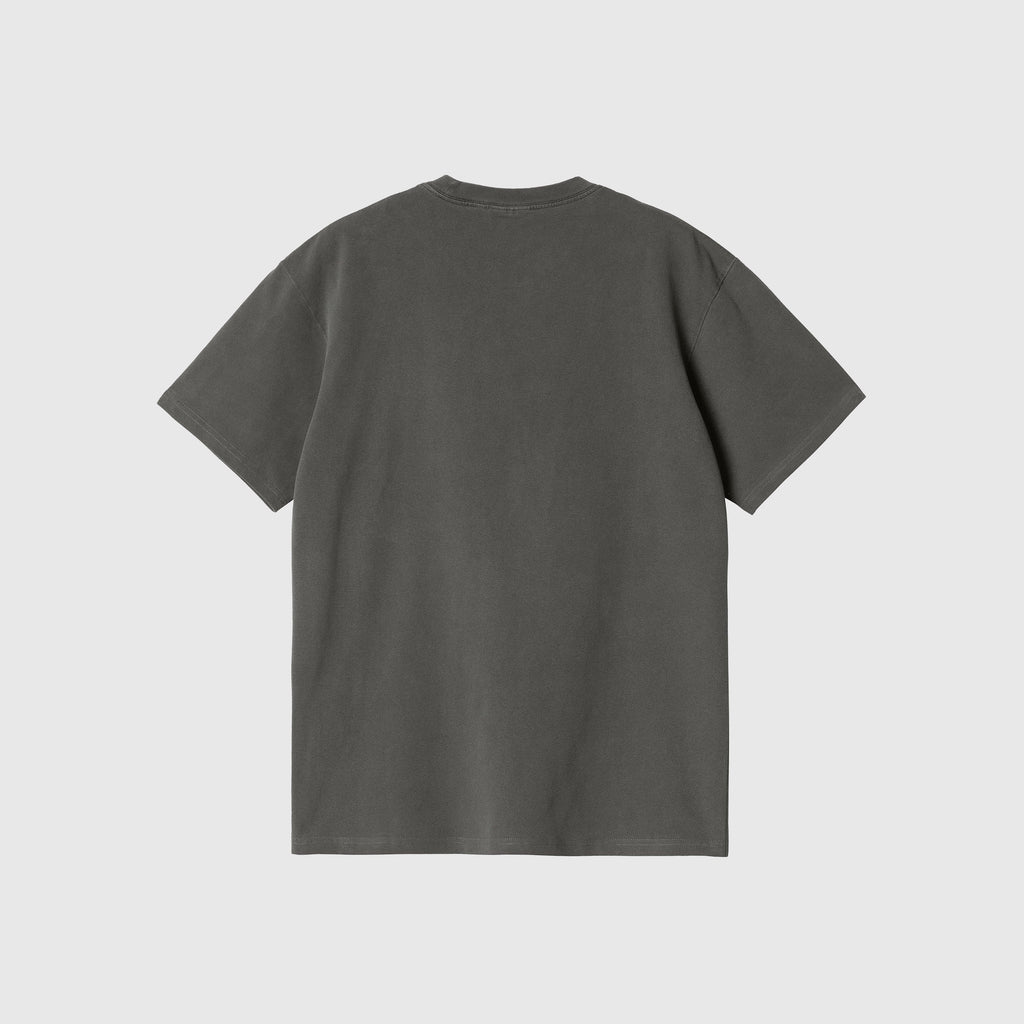 Carhartt WIP S/S Duster Script T Shirt - Black Garment Dyed - Back