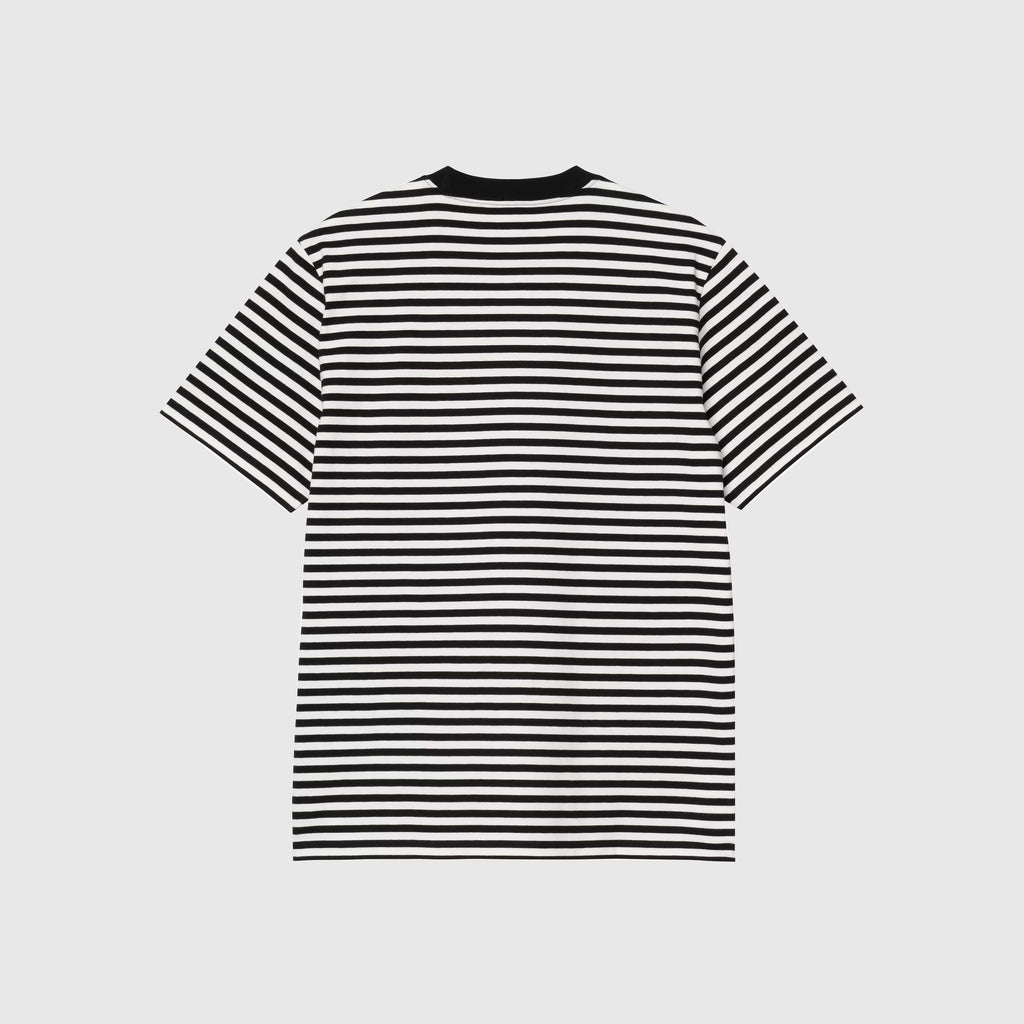 Carhartt WIP S/S Ezra Pocket Tee - Ezra Stripe / Black / Wax - Back