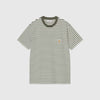 Carhartt WIP S/S Ezra Pocket Tee - Ezra Stripe / Leaf / Wax - Front
