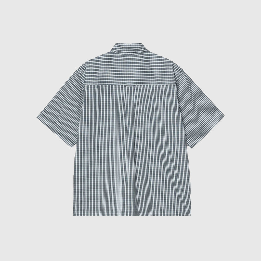 Carhartt WIP S/S Groff Shirt - Groff Check / Blue River - Back