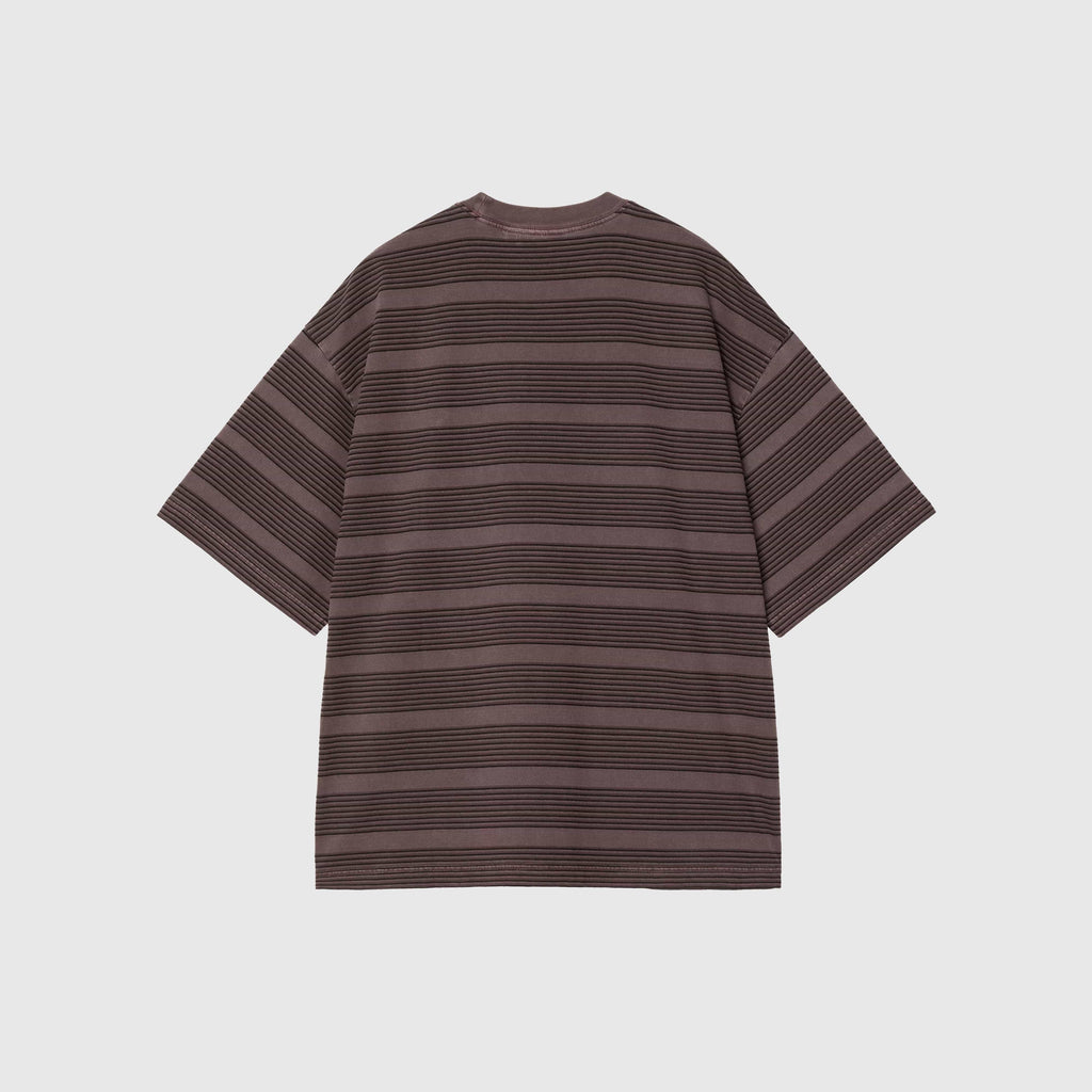 Carhartt WIP S/S Hanson Tee - Hanson Stripe / Palisander Garment Dyed - Back