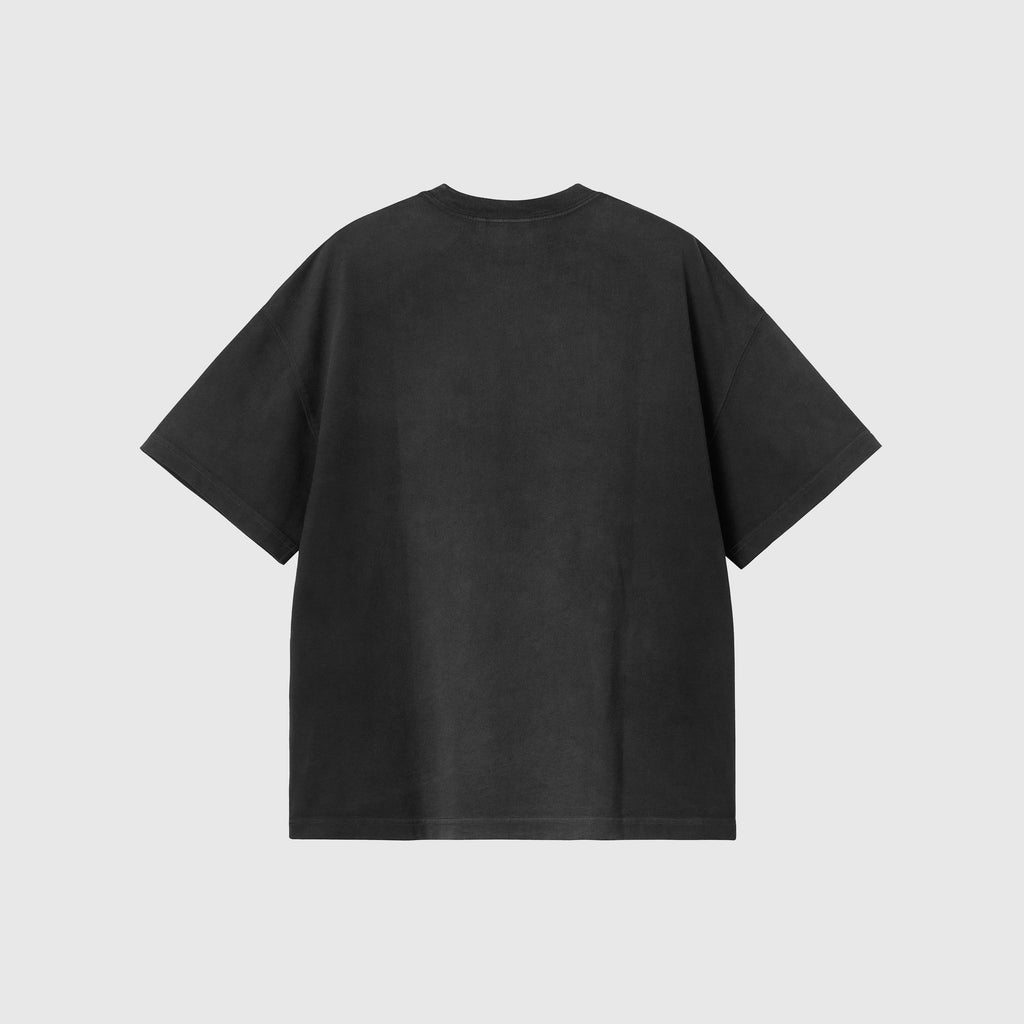 Carhartt WIP S/S Hudson Pocket Tee - Black Chalk Wash - Back