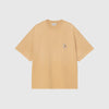 Carhartt WIP S/S Hudson Pocket Tee - Dusty Hamilton Brown Chalk Wash - Front