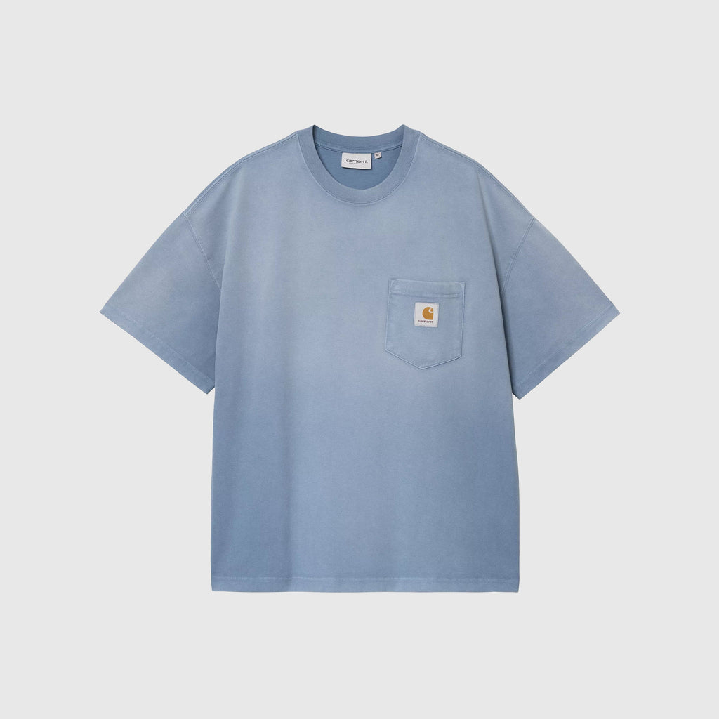 Carhartt WIP S/S Hudson Pocket Tee - Sorrent Chalk Wash - Front