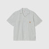 Carhartt WIP S/S Leavel Shirt - Leavel Stripe / Blue River - Front
