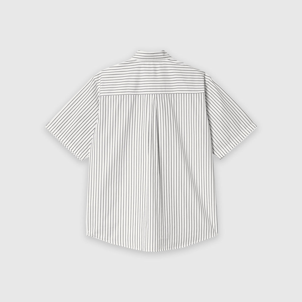 Carhartt WIP S/S Linus Shirt - Linus Stripe / Black / White - Back