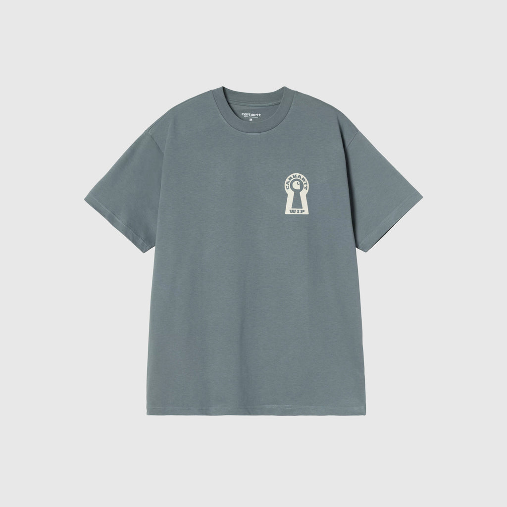 Carhartt WIP S/S Locked Tee - Cozy Blue - Front
