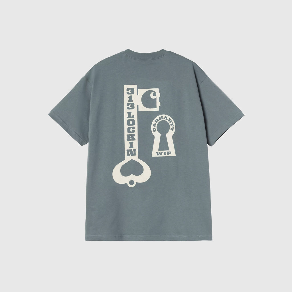 Carhartt WIP S/S Locked Tee - Cozy Blue - Back