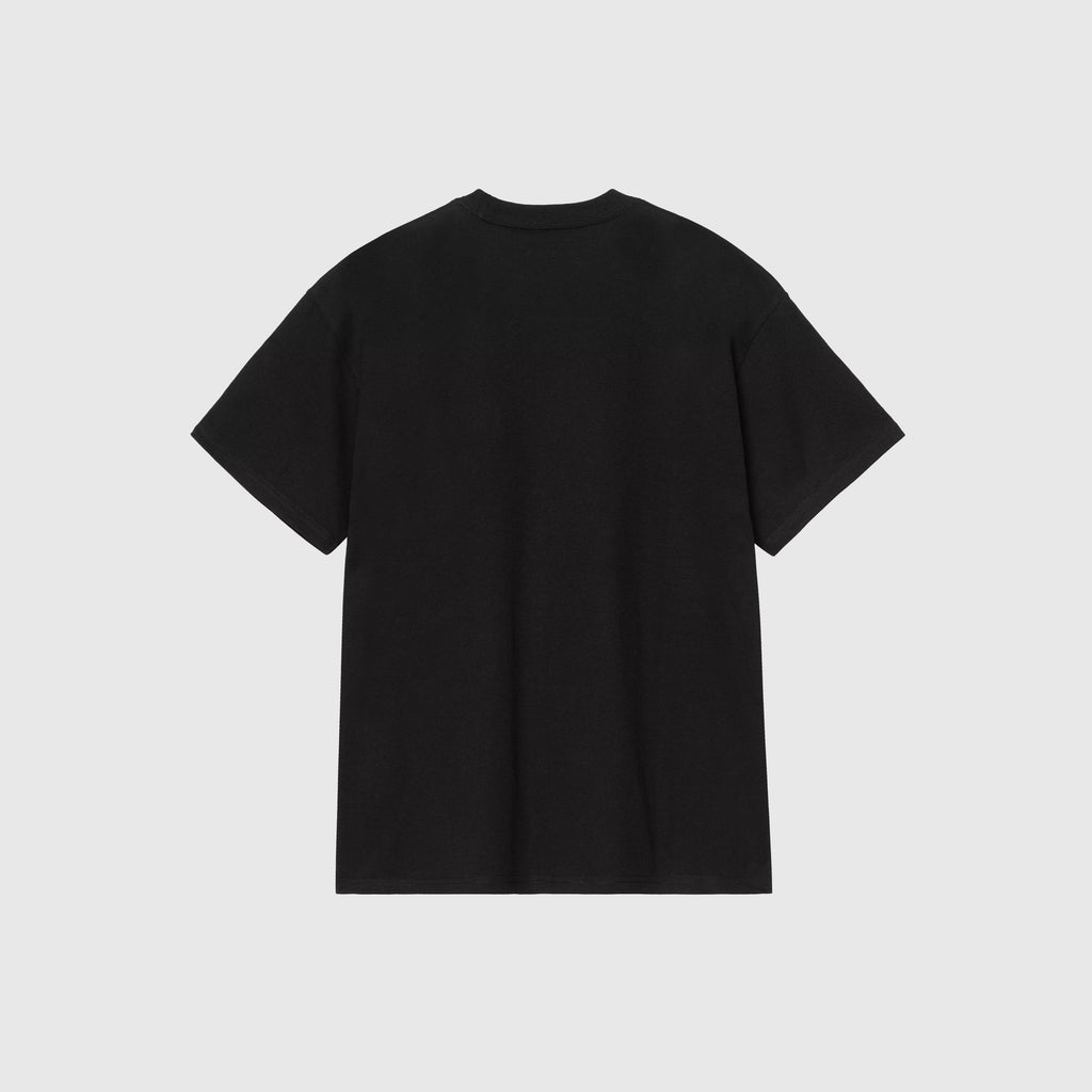 Carhartt WIP S/S Longhand Pocket T-Shirt - Black / White - Back